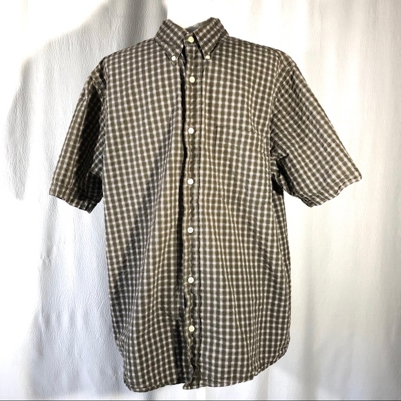 Eddie Bauer Relaxed Fit Green Plaid Casual Shirt - Picture 2 of 8